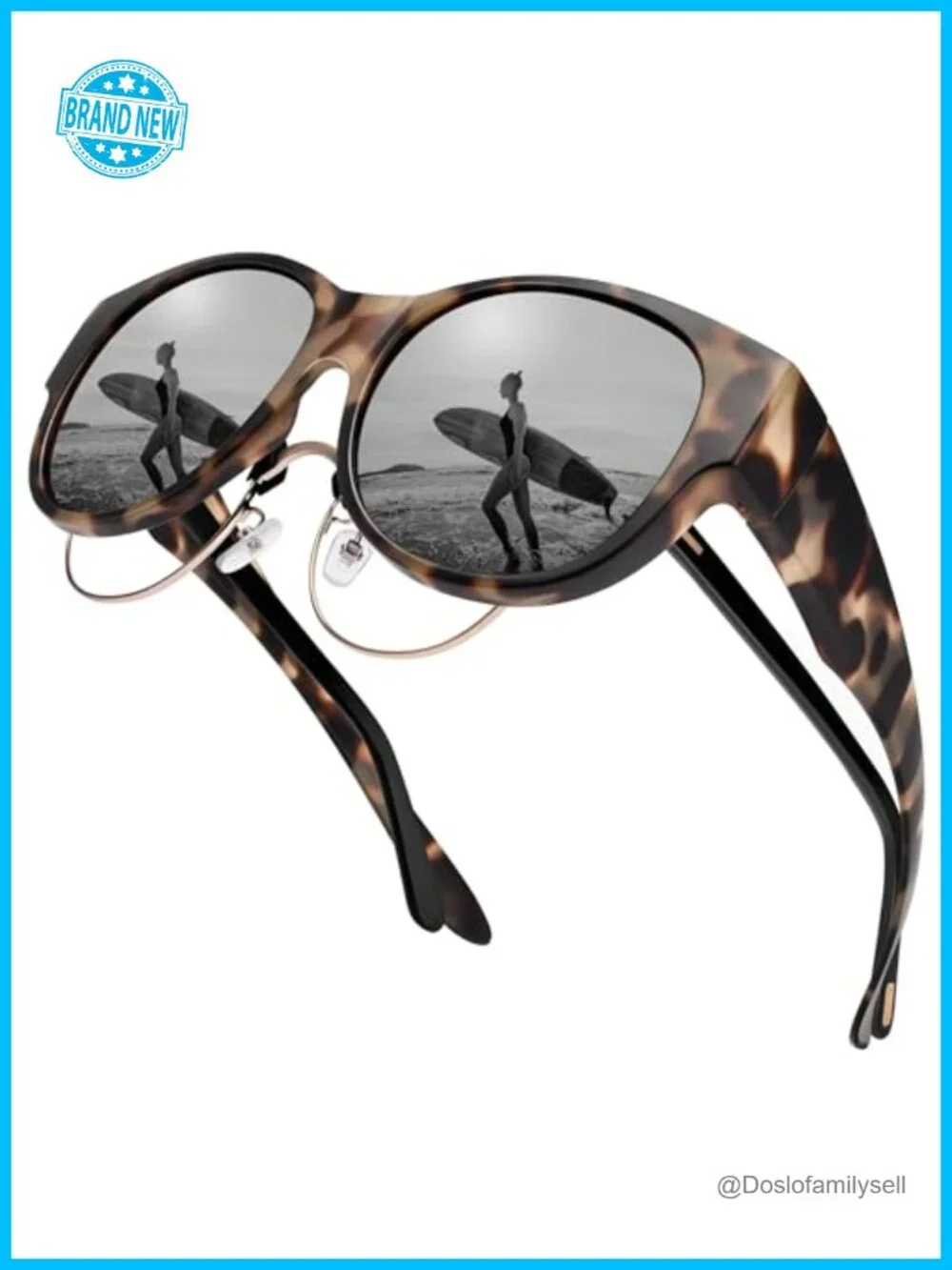 Polarized Fit Over Glasses Sunglasses UV400 Cat Eye TR90 Frame